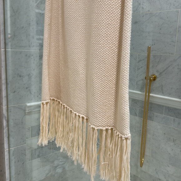 Sincerely Jules Fringe knit ivory fall sleeveless dress - S - Picture 2 of 4